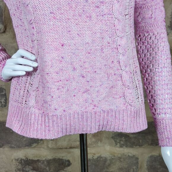 American Eagle Outfitters Pink Cable‎ Knit Sweater Woman's Small Pastel - Picture 4 of 15